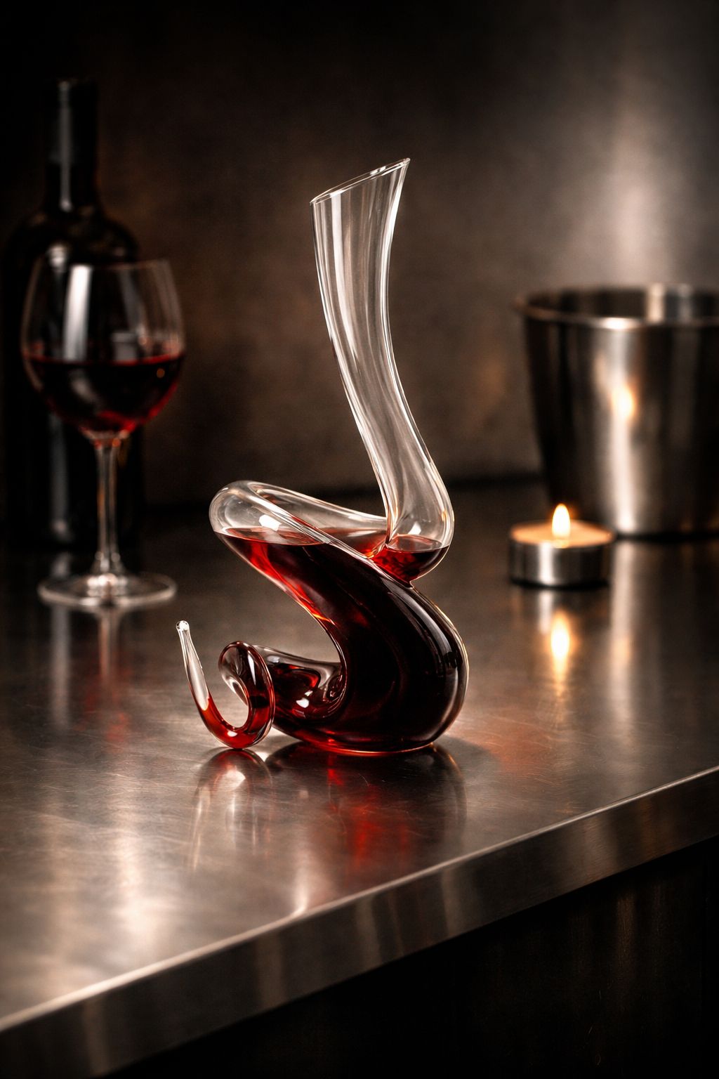 Élégance Liquide – Sculptural Wine Decanter